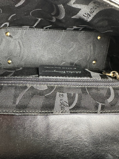 Vintage Salvatore Ferragamo Patent Leather Bag Black