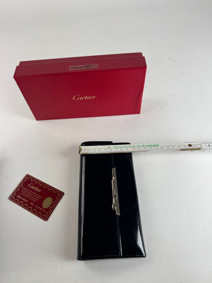 Vintage Cartier Patent Leather Wallet black