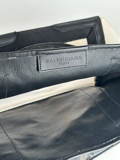Vintage Balenciaga Logo bag White black