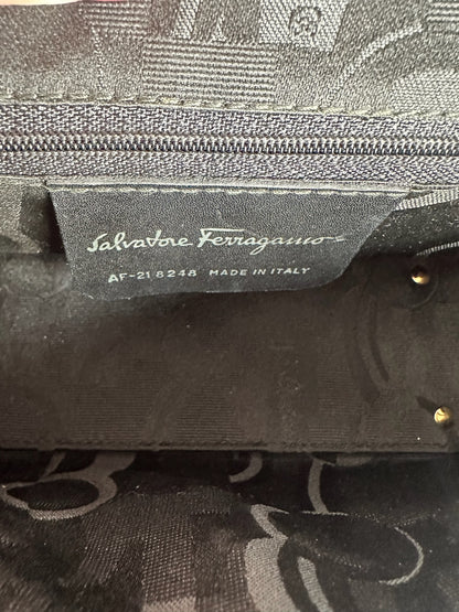 Vintage Salvatore Ferragamo Patent Leather Bag Black