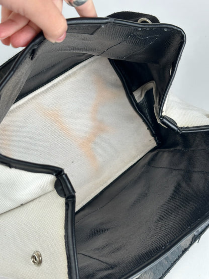 Vintage Balenciaga Logo bag White black