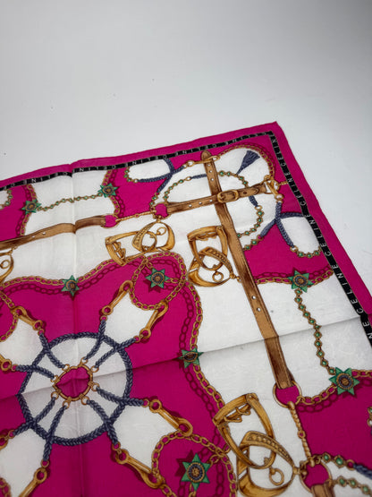 Vintage Celine Scarf red white