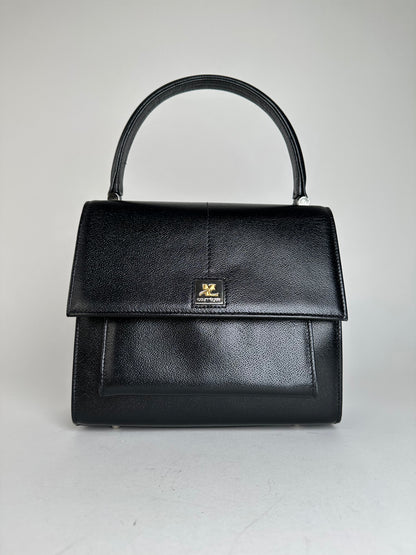 Vintage Courrèges Top Handle Bag Leather Black