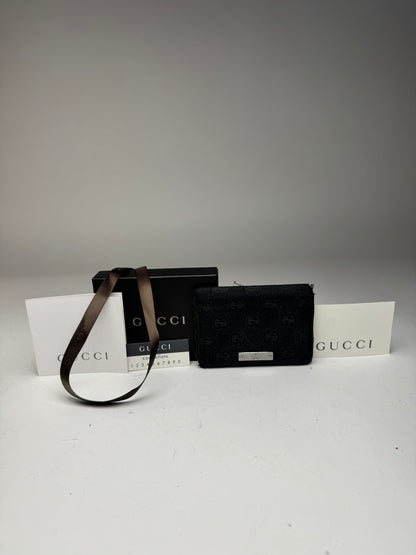 Vintage Gucci monogram Card Holder Black
