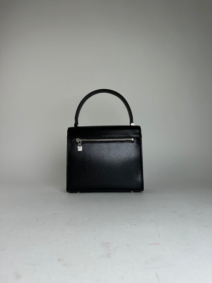 Vintage Courrèges Top Handle Bag Leather Black