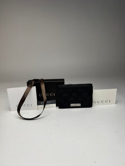 Vintage Gucci monogram Card Holder Black