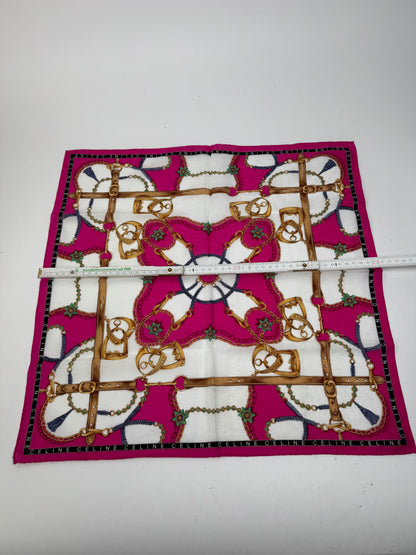 Vintage Celine Scarf red white