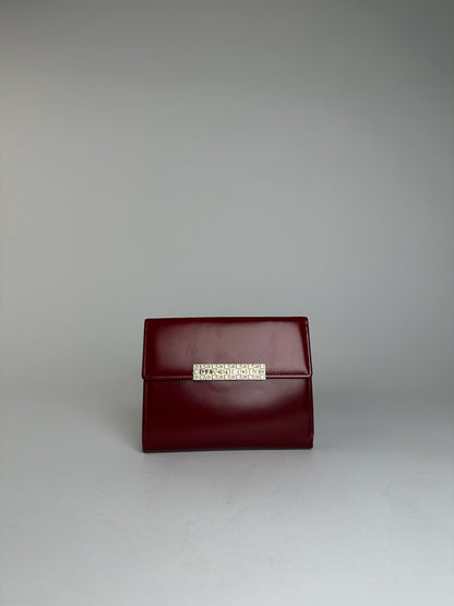 Vintage Givenchy Patent Leather Wallet Red