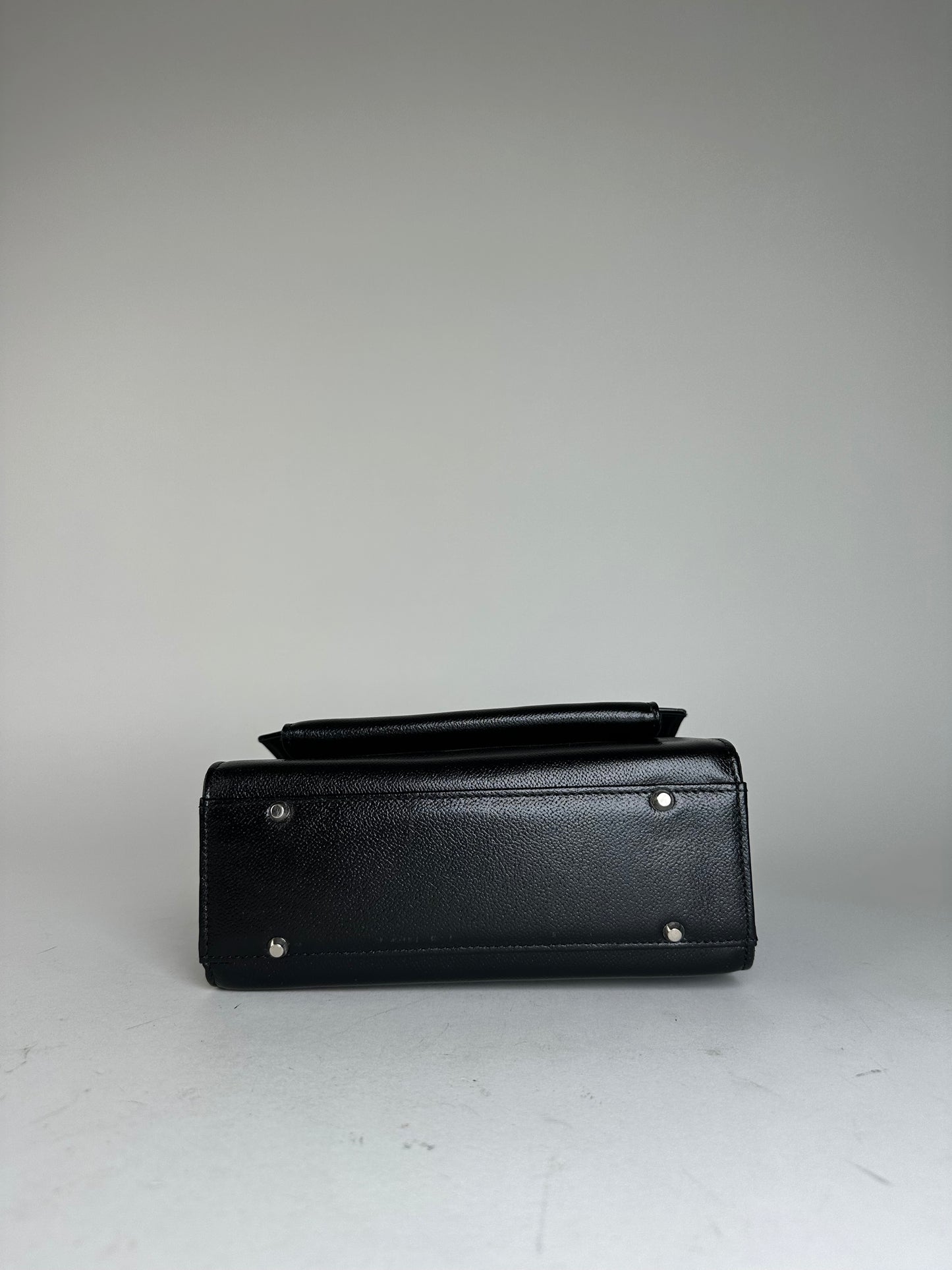 Vintage Courrèges Top Handle Bag Leather Black
