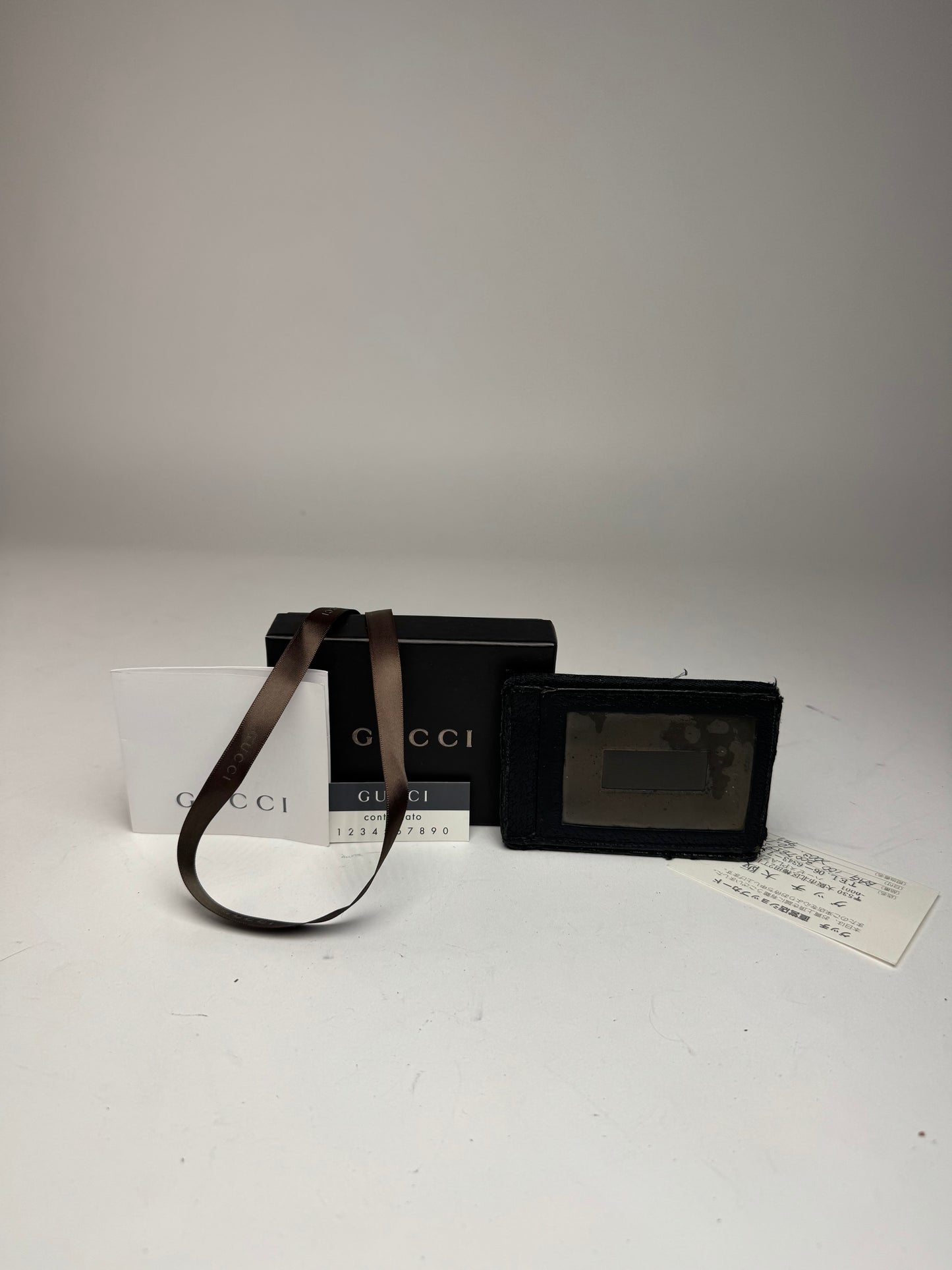Vintage Gucci monogram Card Holder Black