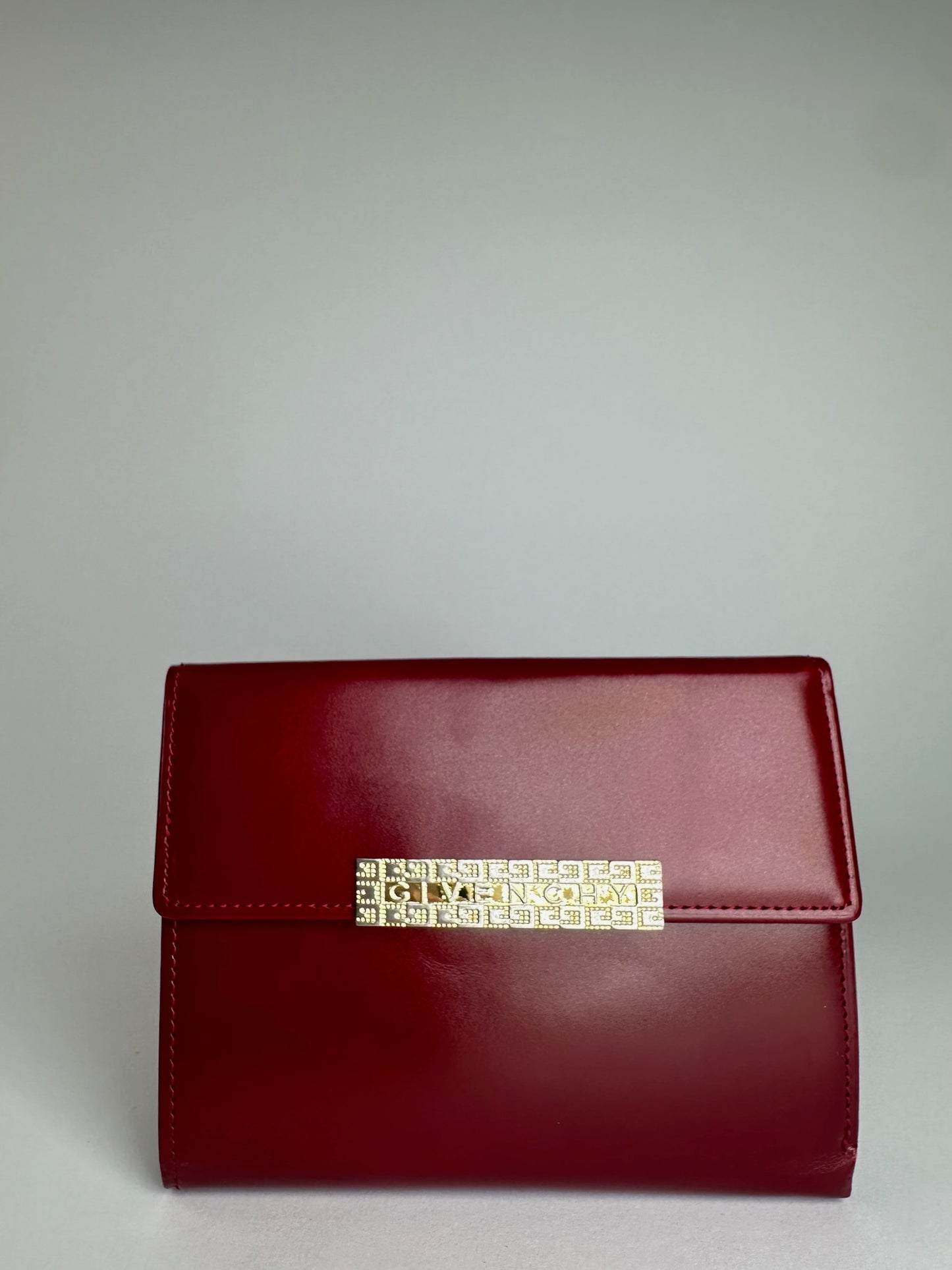 Vintage Givenchy Patent Leather Wallet Red