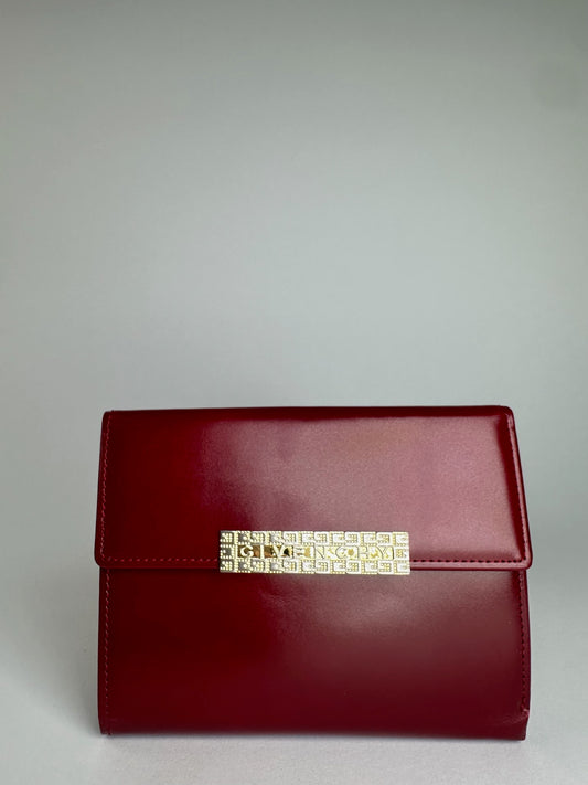 Vintage Givenchy Patent Leather Wallet Red