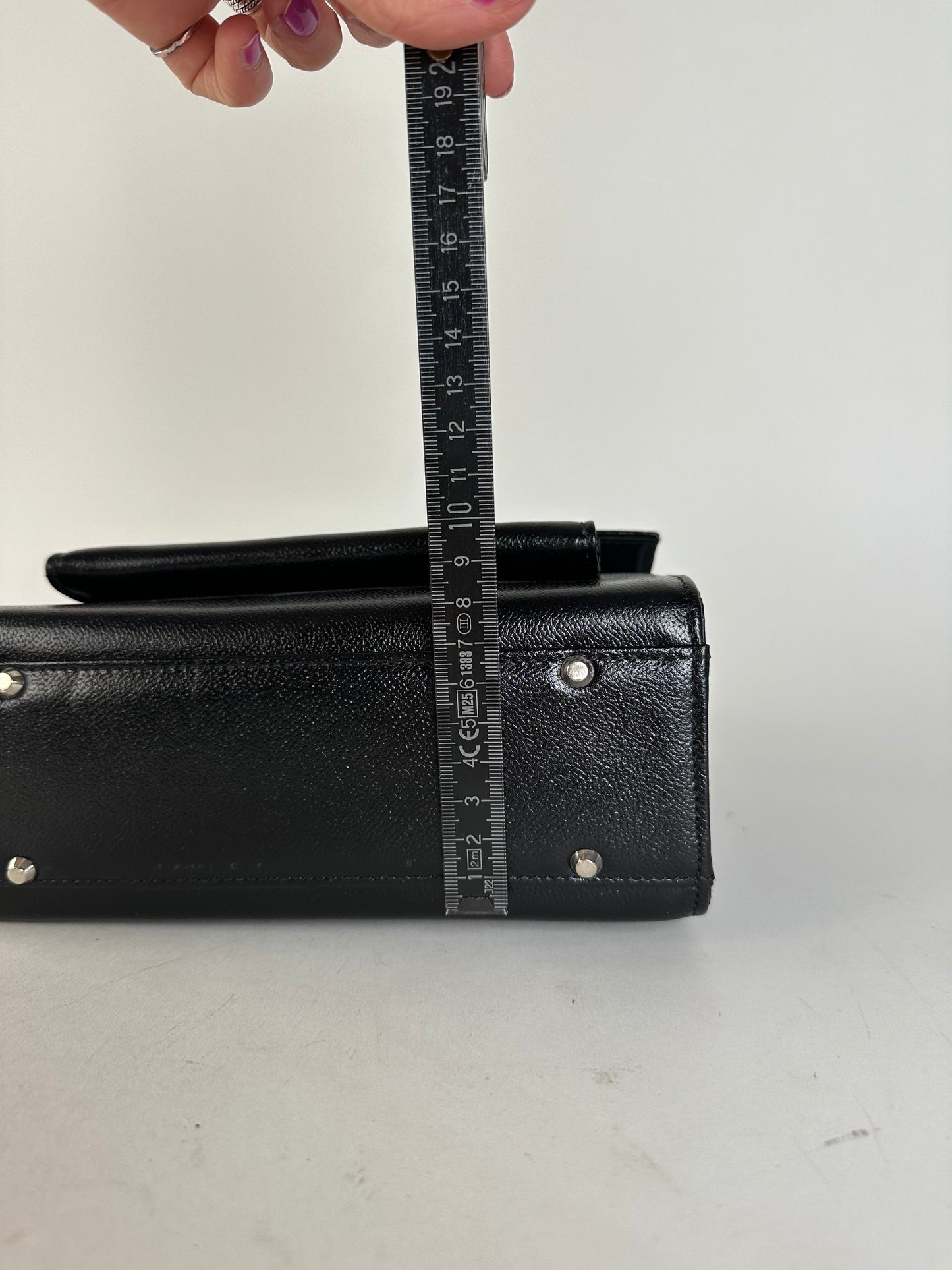 Vintage Courrèges Top Handle Bag Leather Black