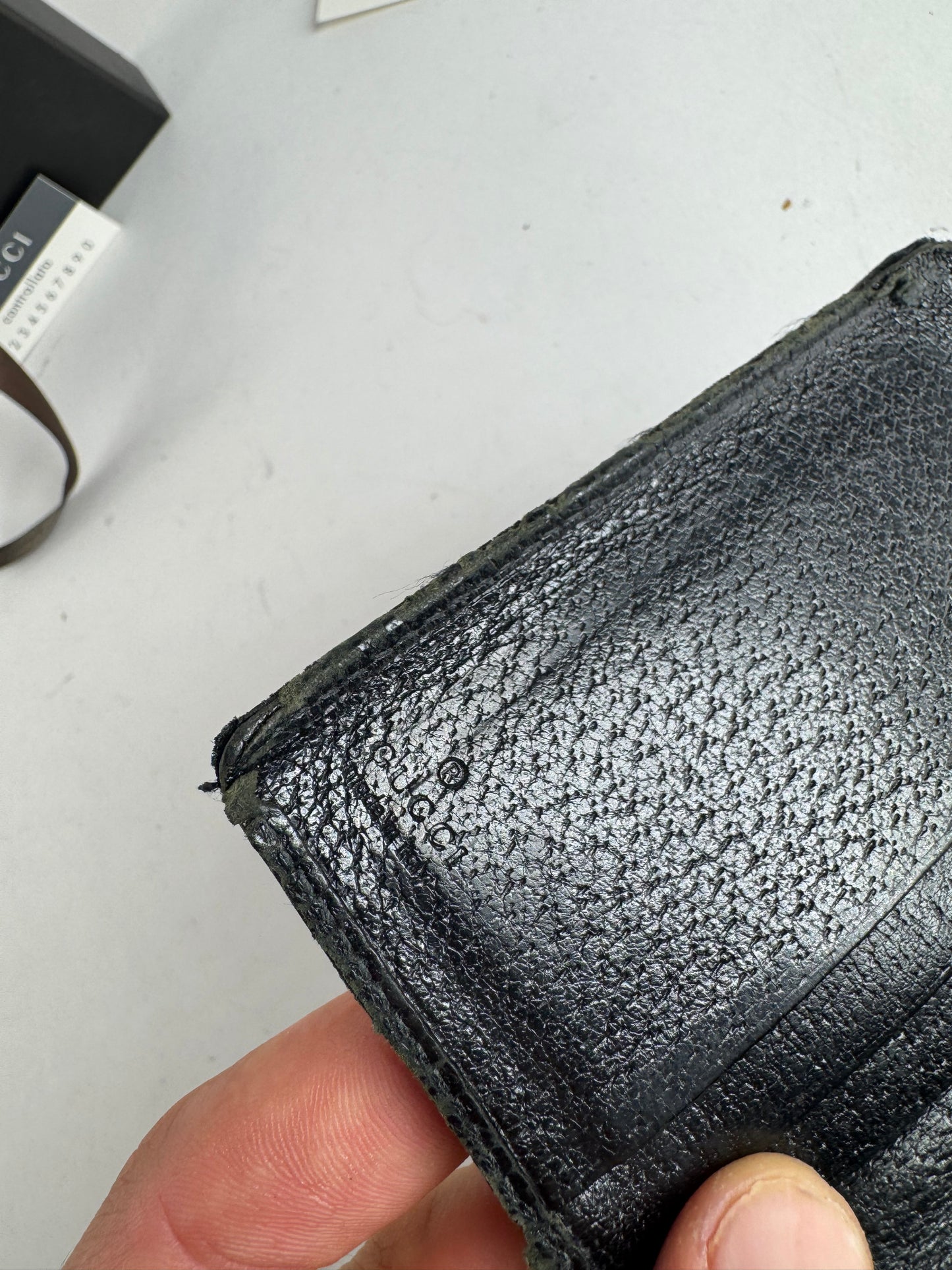 Vintage Gucci monogram Card Holder Black