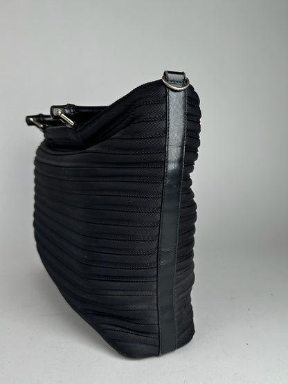 Vintage Gucci Bamboo Top Handle Canvas Bag black