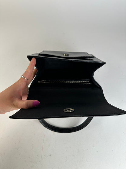 Vintage Courrèges Top Handle Bag Leather Black