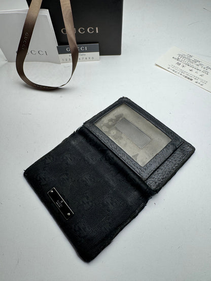 Vintage Gucci monogram Card Holder Black