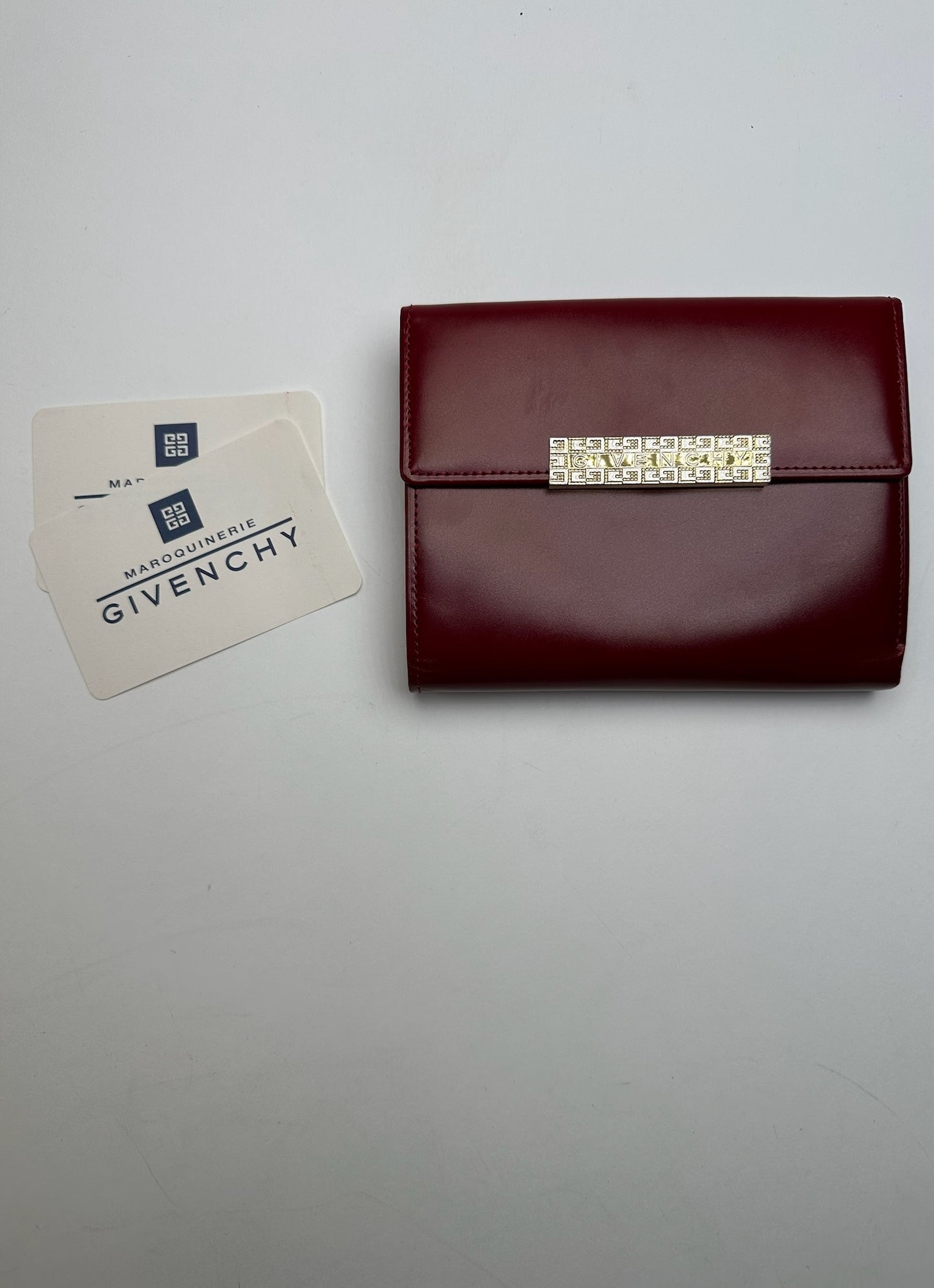 Vintage Givenchy Patent Leather Wallet Red
