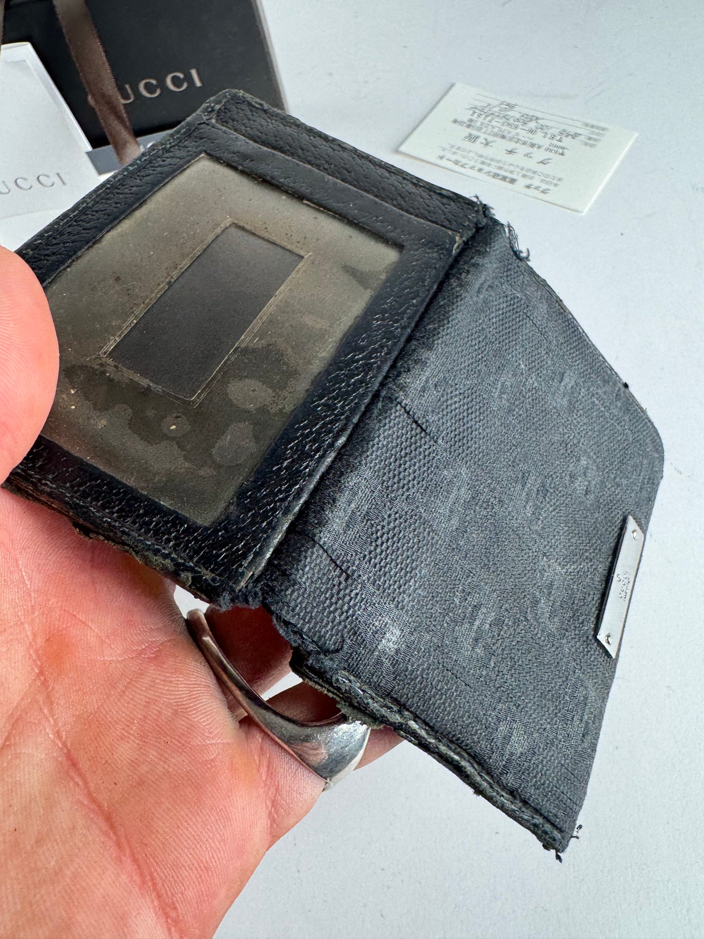 Vintage Gucci monogram Card Holder Black