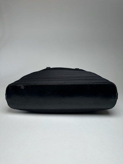 Vintage Gucci Bamboo Top Handle Canvas Bag black