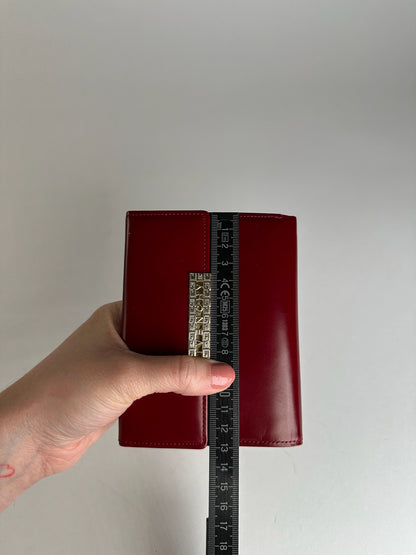Vintage Givenchy Patent Leather Wallet Red