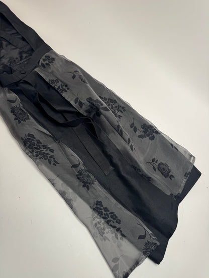 Vintage Issey Miyake Cotton Dress Grey Black