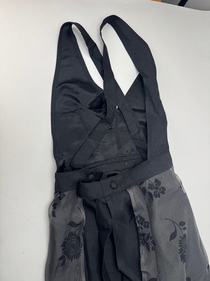 Vintage Issey Miyake Cotton Dress Grey Black