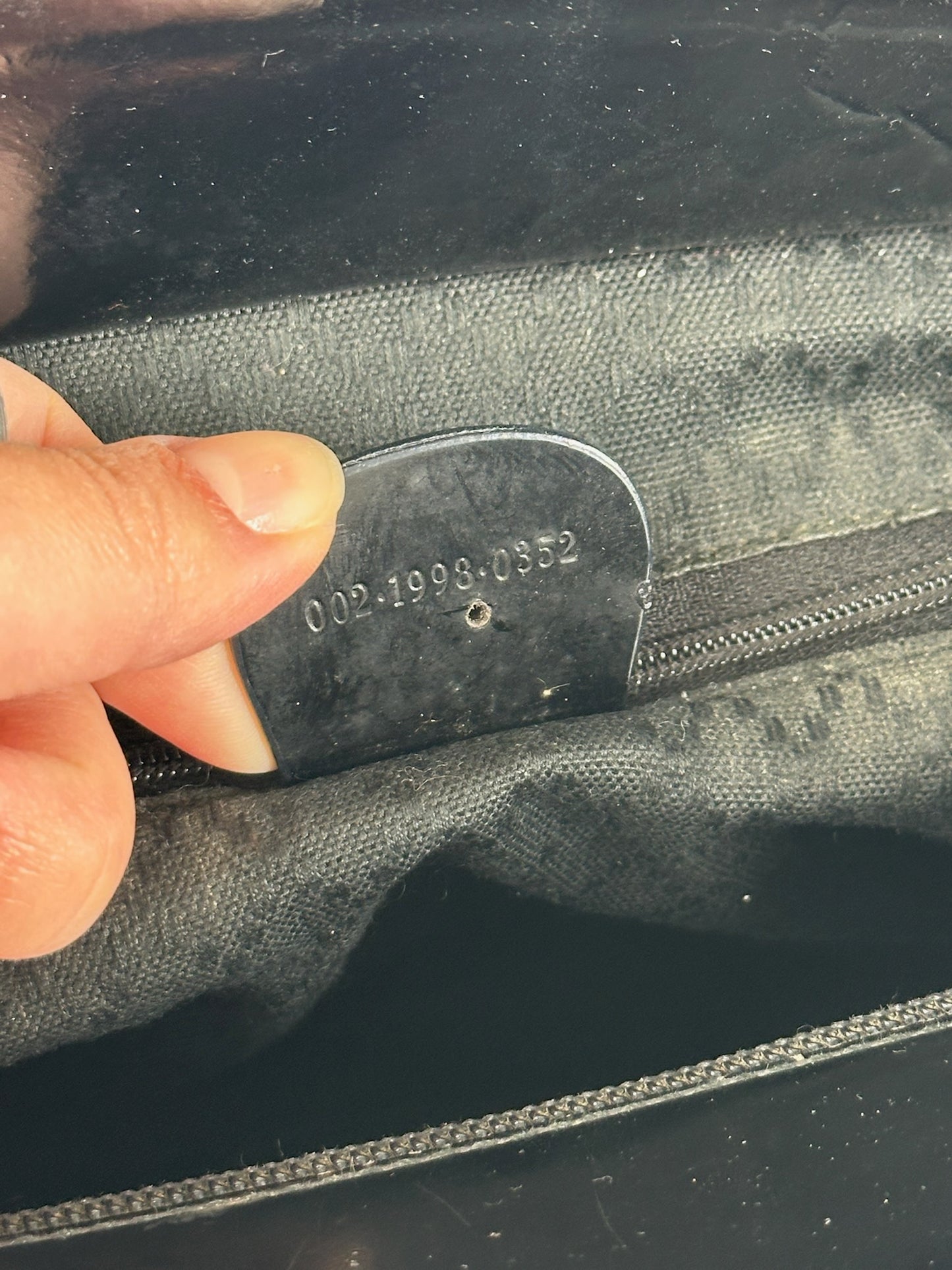 Vintage Gucci Bamboo Top Handle Canvas Bag black