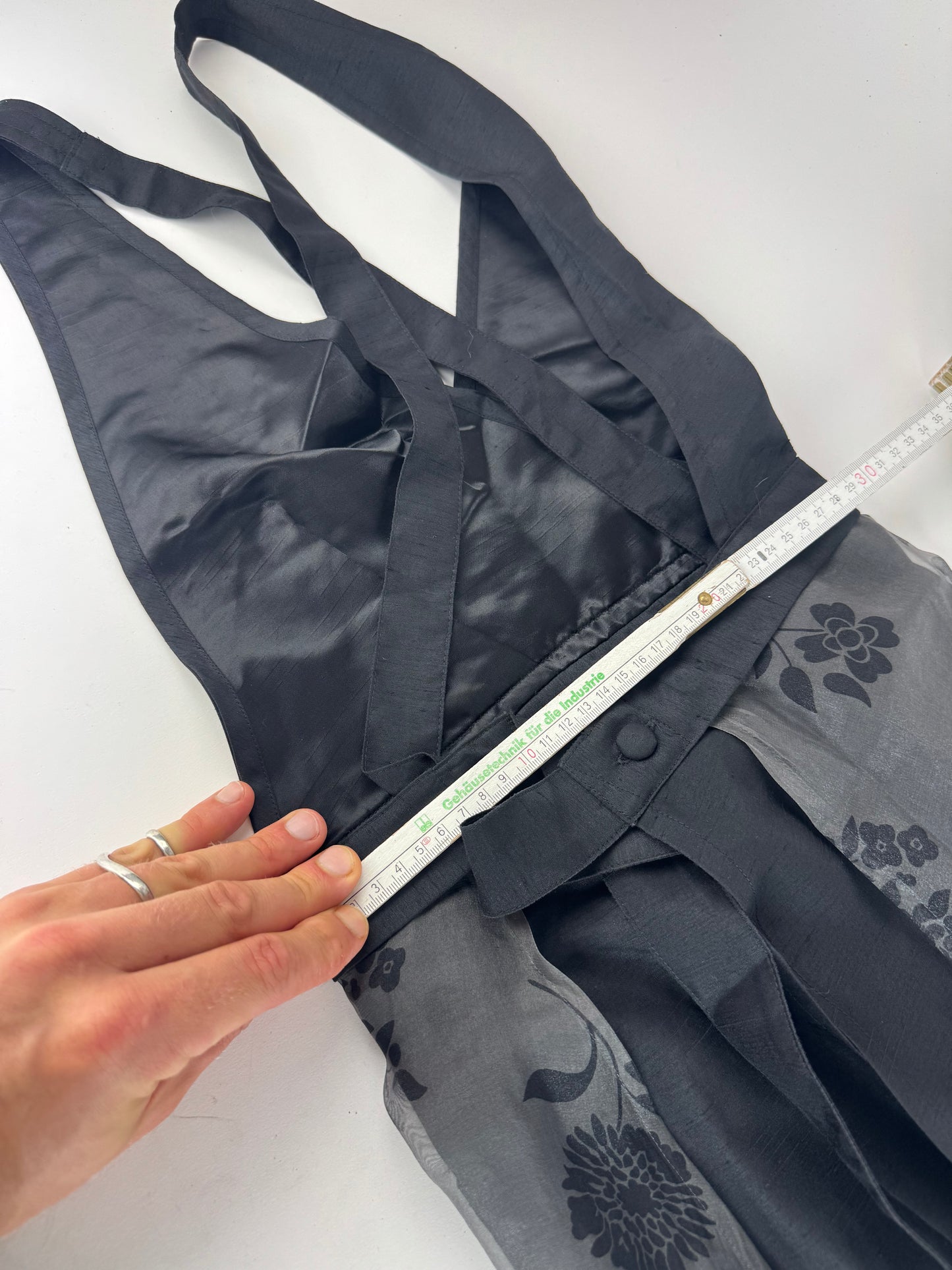 Vintage Issey Miyake Cotton Dress Grey Black