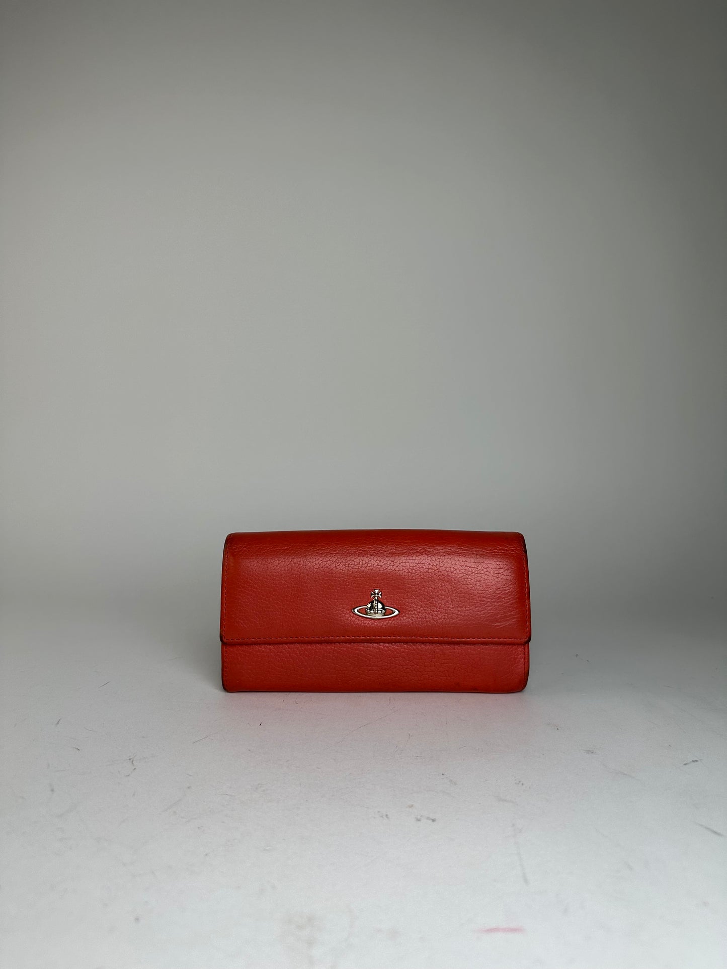 Vintage Vivienne Westwood Continental Wallet Leather Red