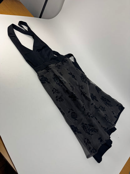 Vintage Issey Miyake Cotton Dress Grey Black