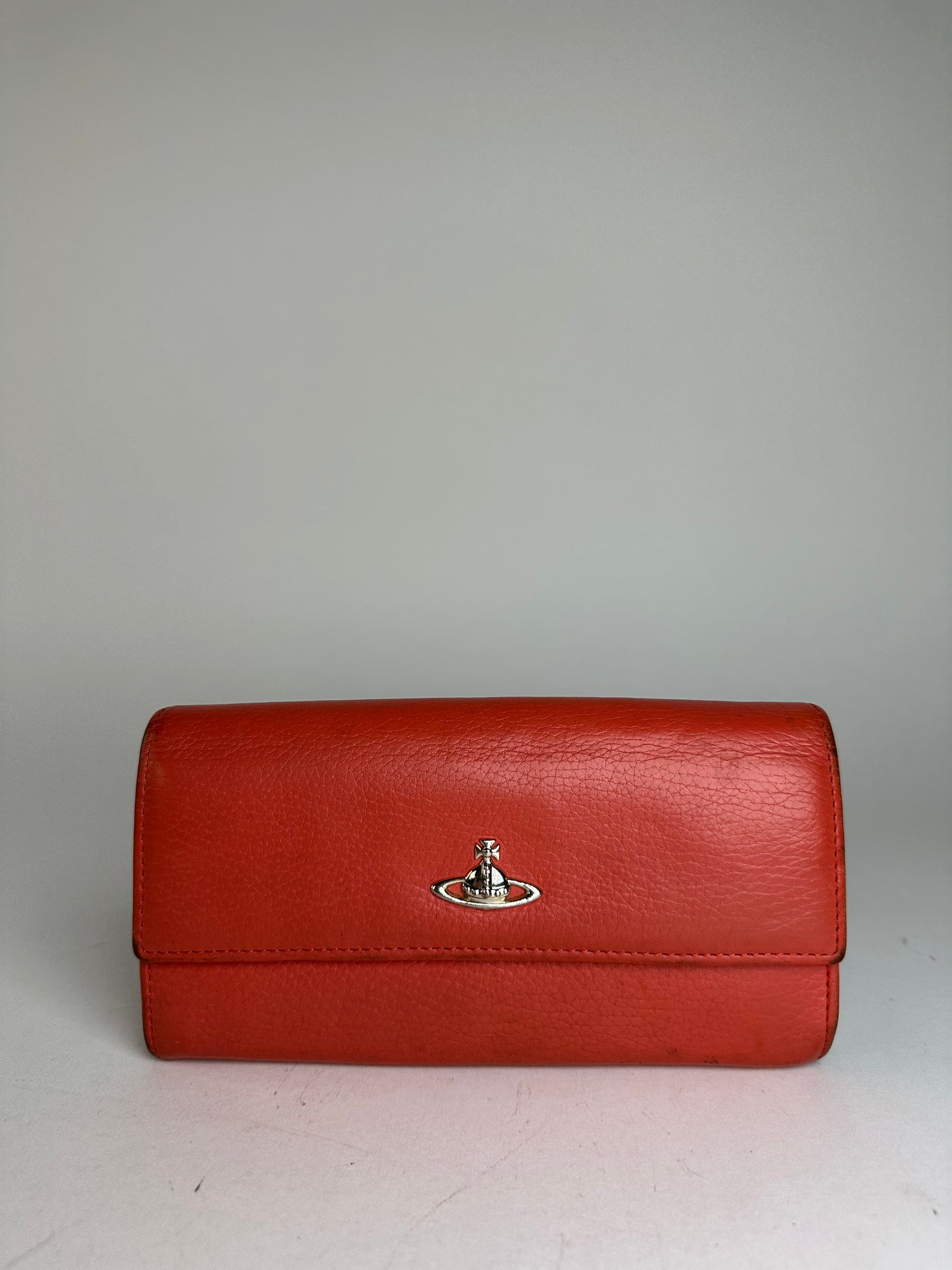 Vintage Vivienne Westwood Continental Wallet Leather Red