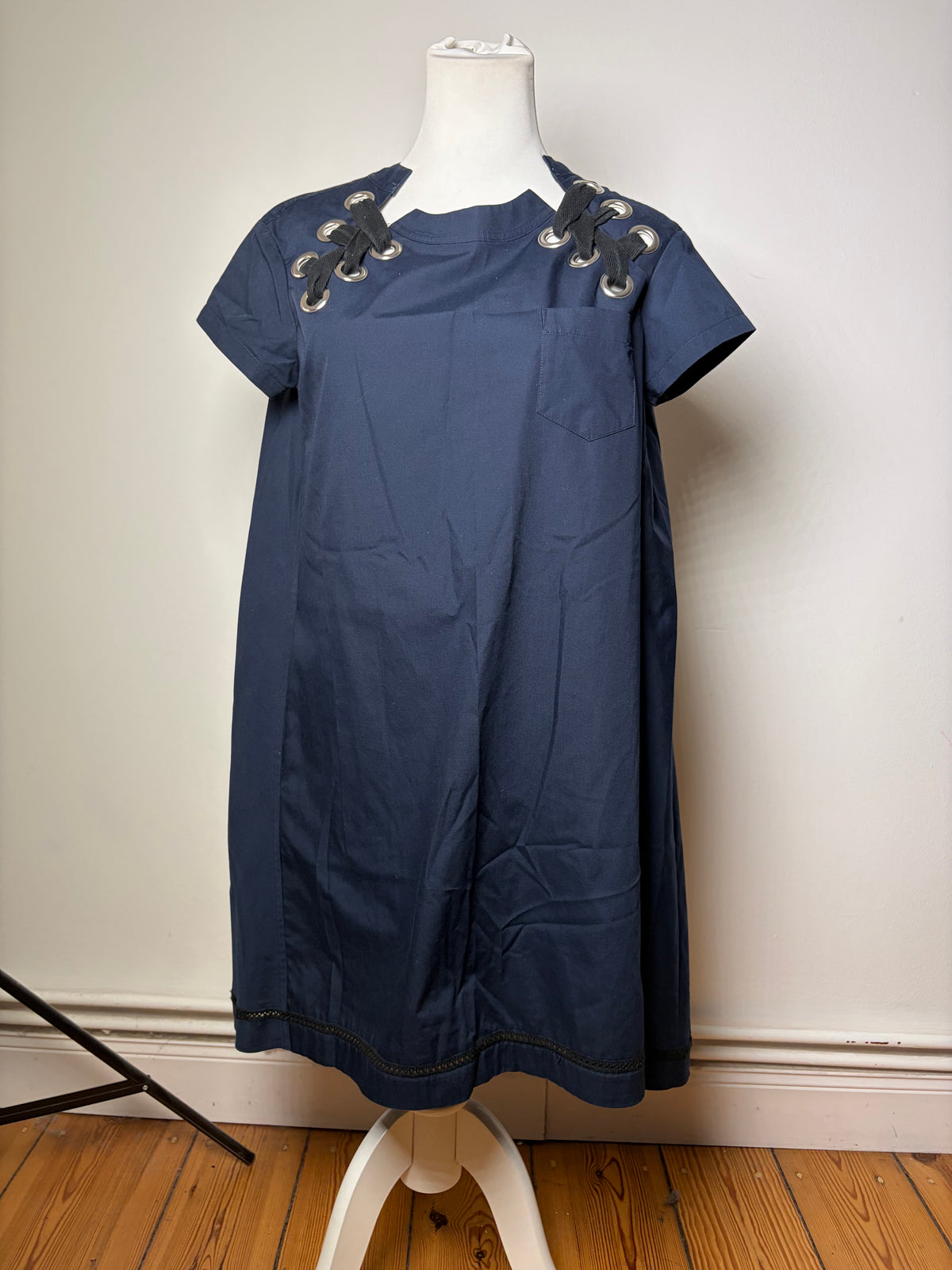 Vintage Sacai Mini Dress Navy Black L