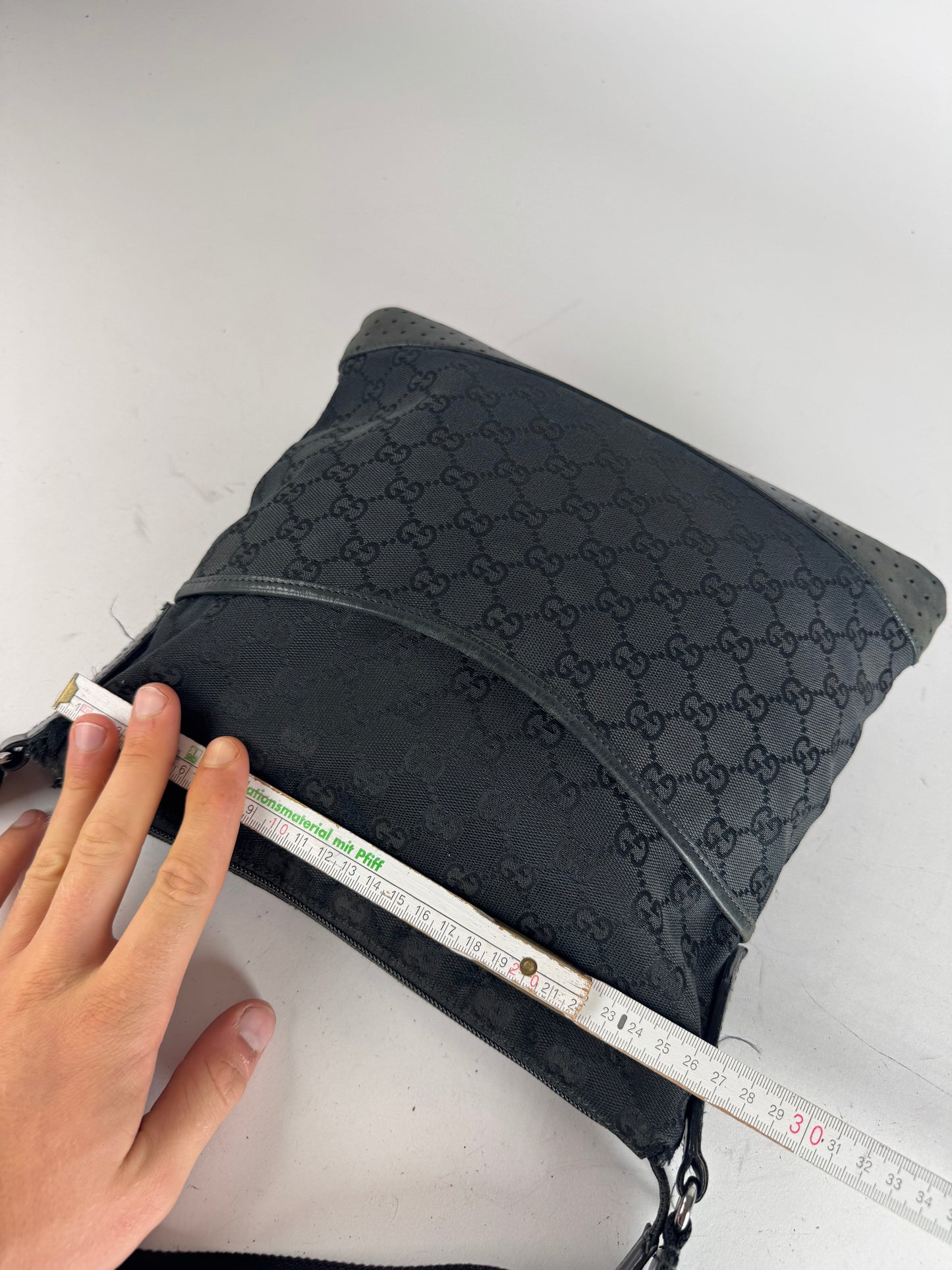 Vintage Gucci Monogram 2Way Bag black