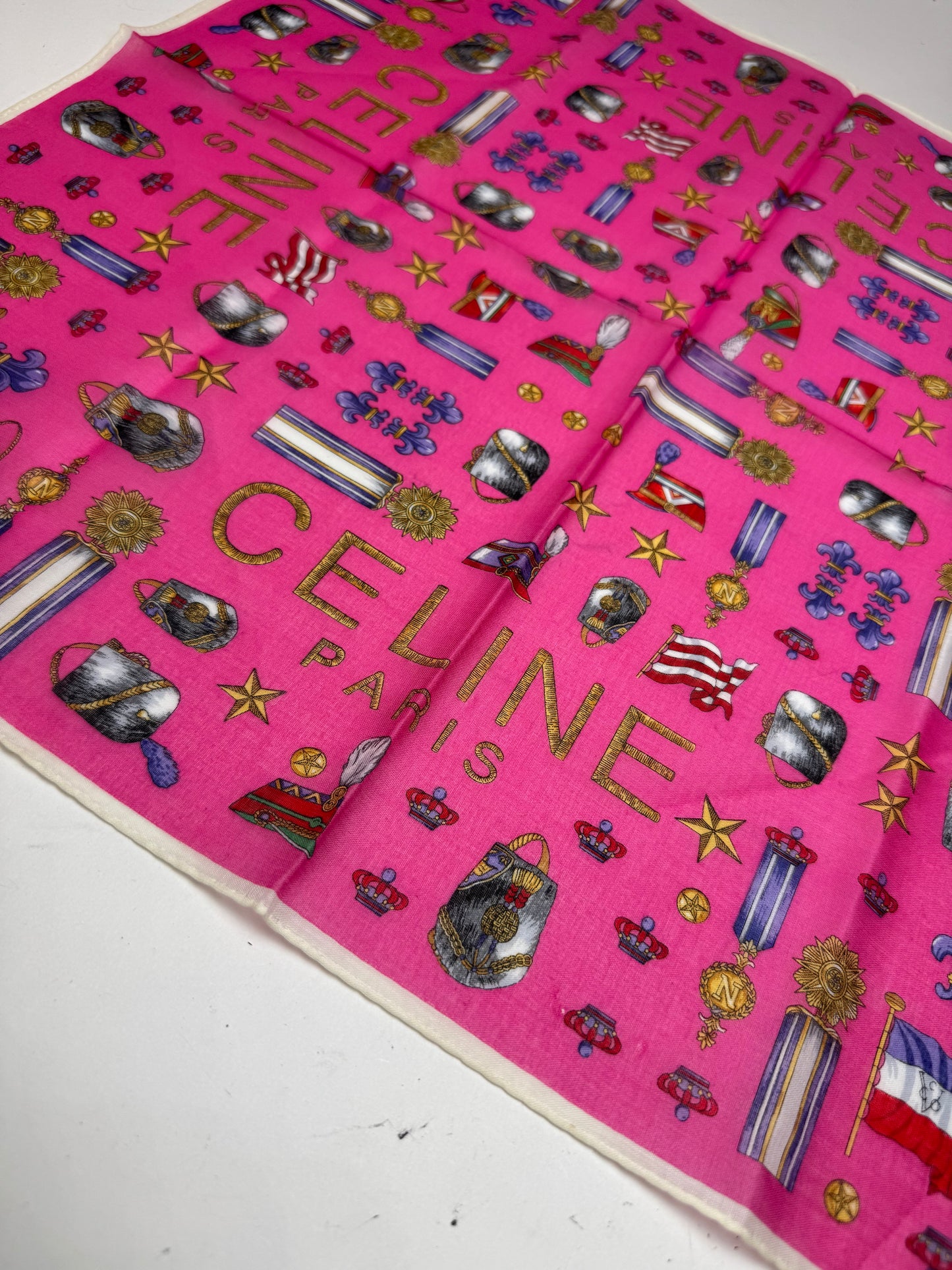 Vintage Celine Scarf pink