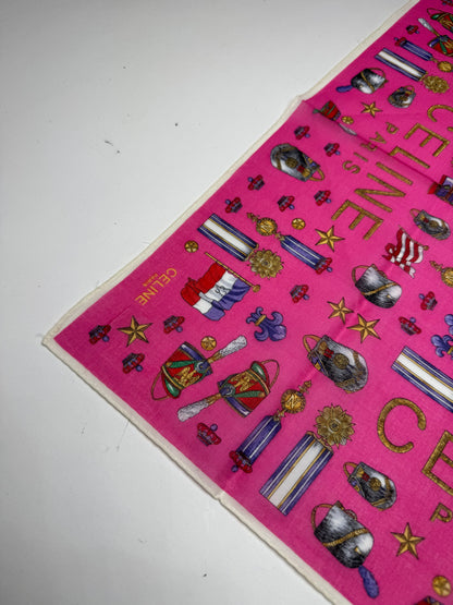 Vintage Celine Scarf pink