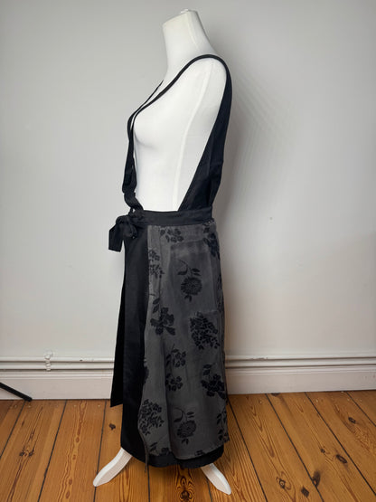 Vintage Issey Miyake Cotton Dress Grey Black