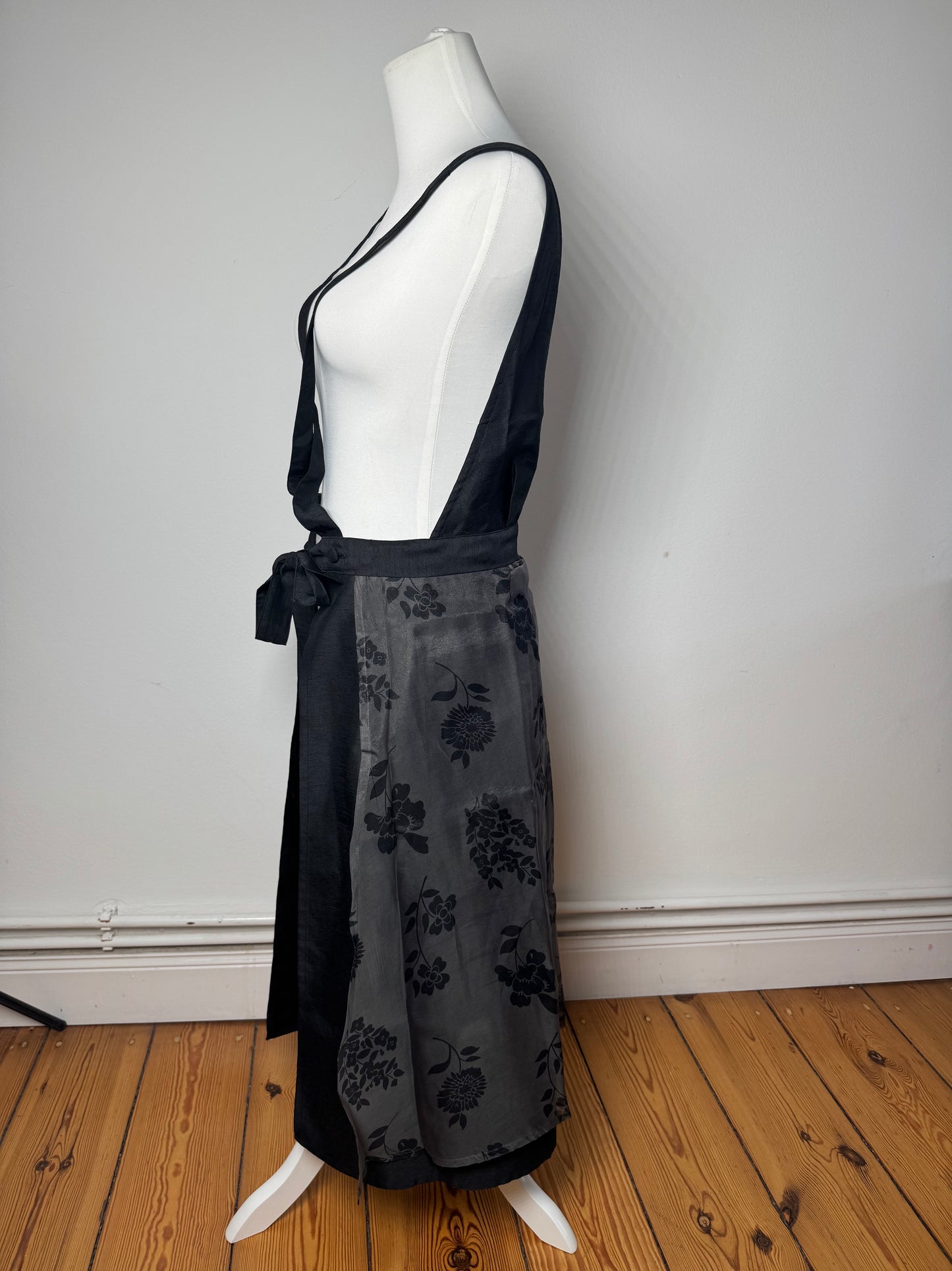 Vintage Issey Miyake Cotton Dress Grey Black