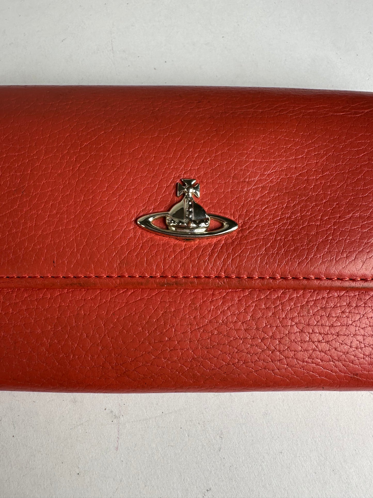 Vintage Vivienne Westwood Continental Wallet Leather Red