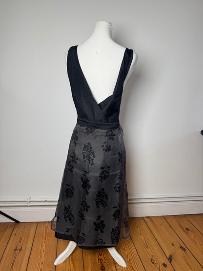 Vintage Issey Miyake Cotton Dress Grey Black