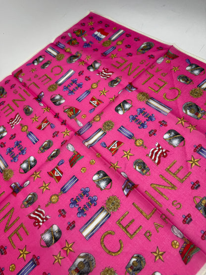 Vintage Celine Scarf pink