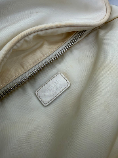 Vintage Prada Nylon Crossbody Bag Late 1990s Cream