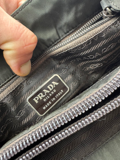 Vintage Prada Nylon Triangle Handbag Green