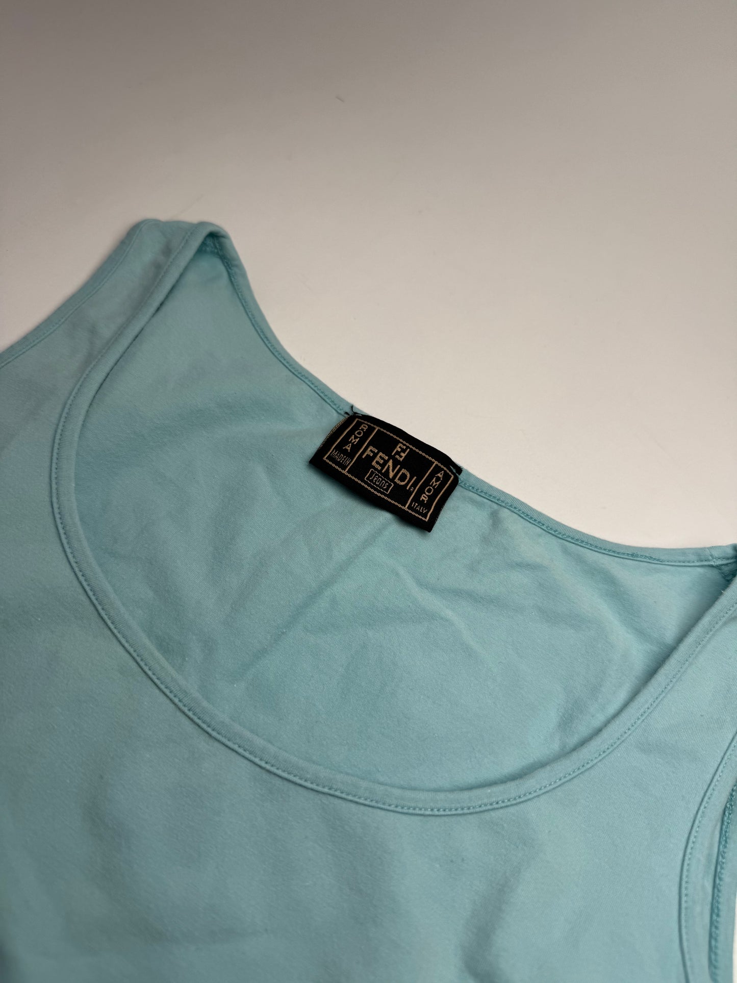Vintage Fendi Top Baby Blue XS