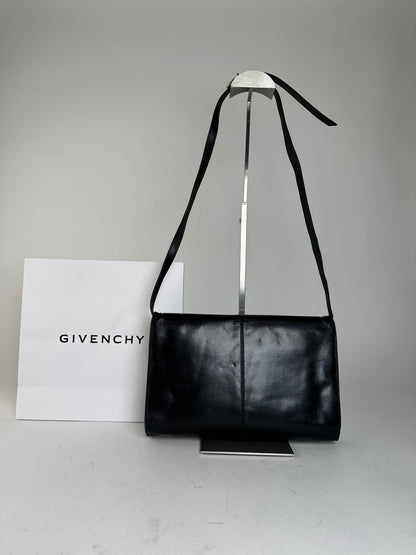 Vintage Givenchy Shoulder Bag Leather Black