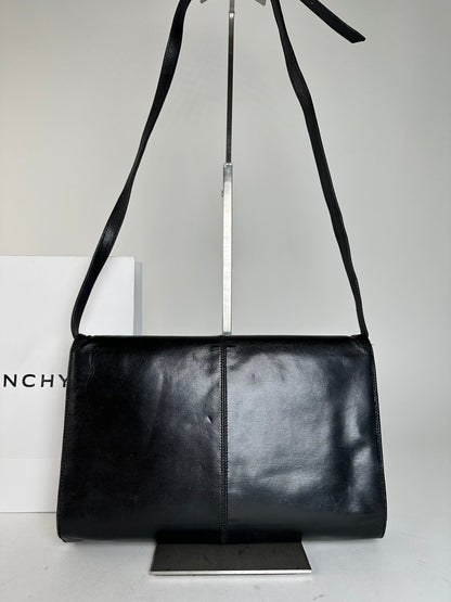 Vintage Givenchy Shoulder Bag Leather Black