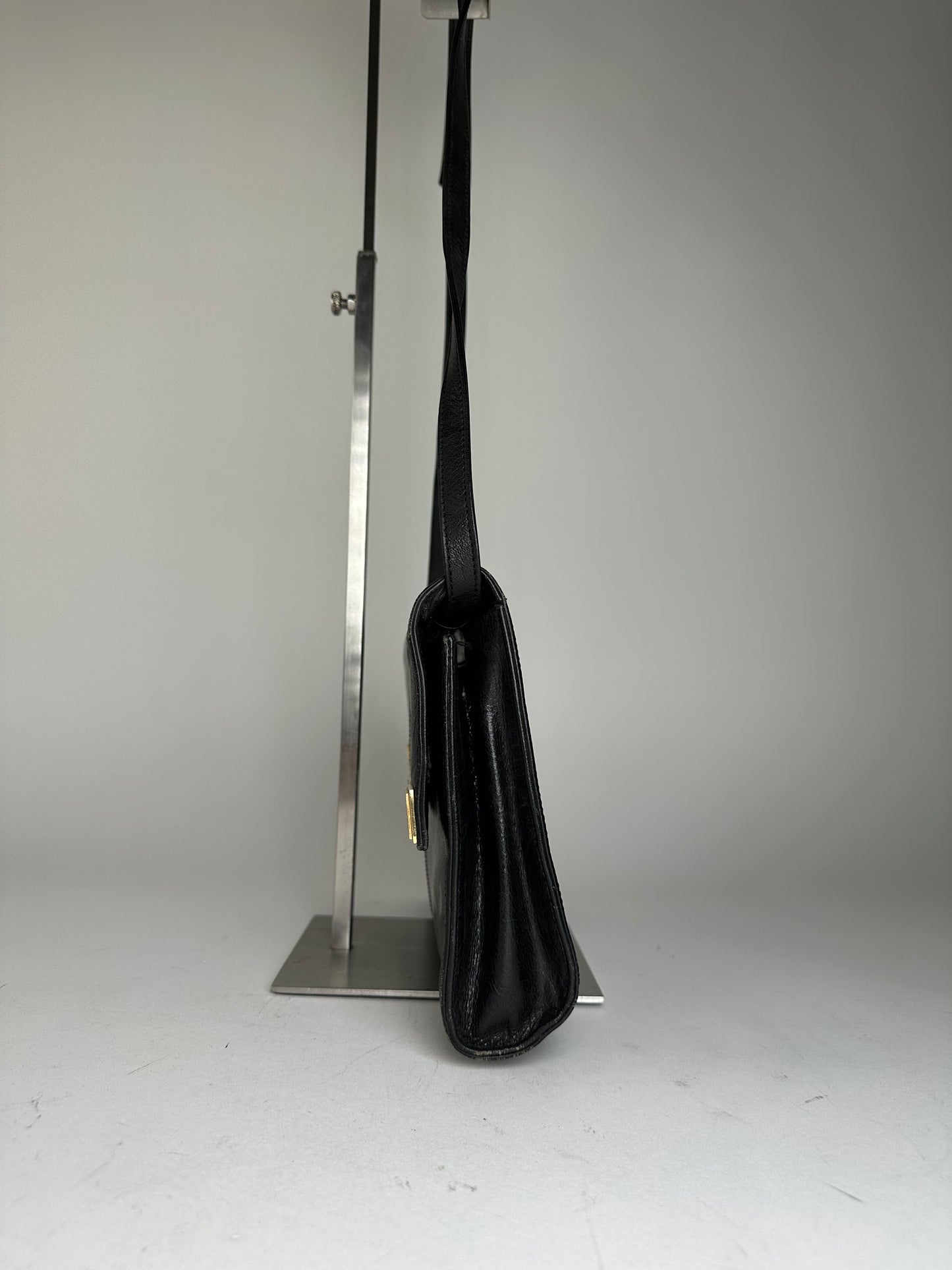 Vintage Givenchy Shoulder Bag Leather Black