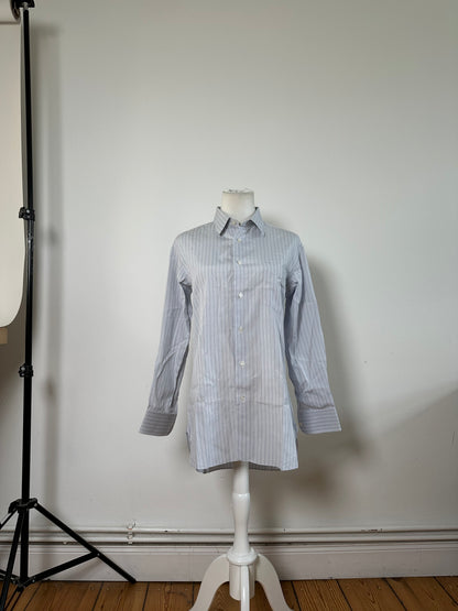 Vintage Dior Men's Cotton Shirt Light Blue White L