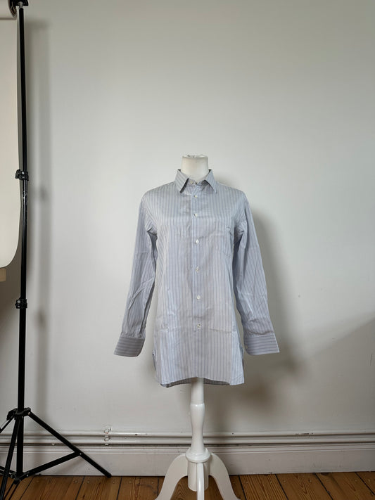 Vintage Dior Men's Cotton Shirt Light Blue White L