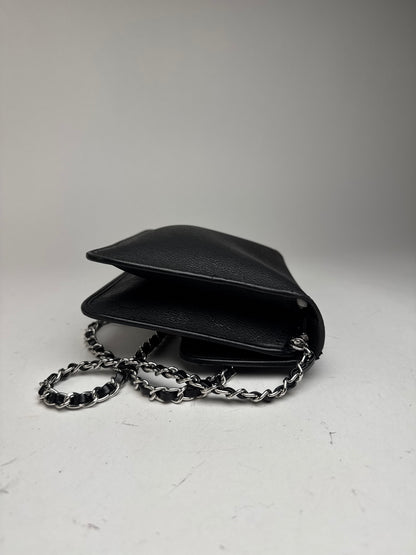 Sac vintage en cuir monogramme Dior noir